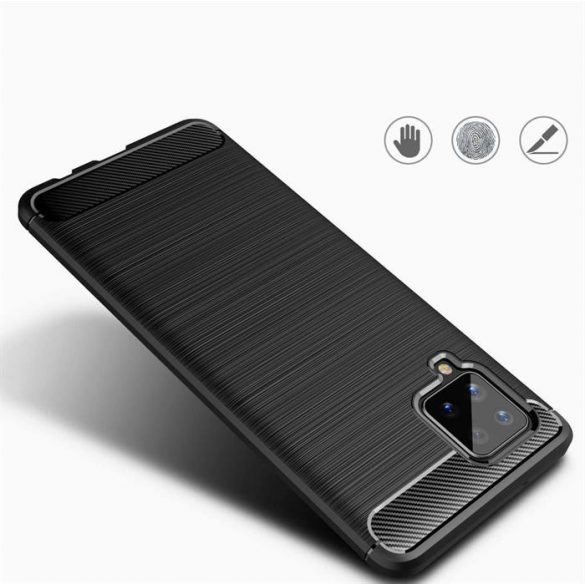 Husa Carbon Husa flexibila TPU pentru Samsung Galaxy A42 5G neagra