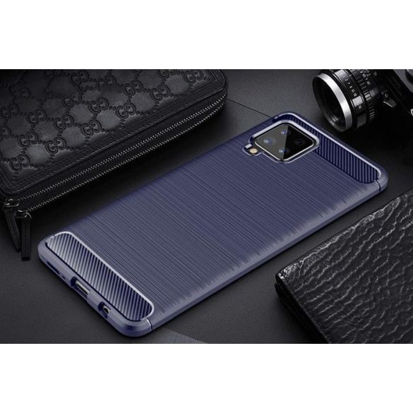 Husa Carbon Husa flexibila TPU pentru Samsung Galaxy A42 5G neagra