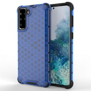 Honeycomb Husă Husă armură cu TPU Bumper pentru Samsung Galaxy S21+ 5G (S21 Plus 5G) albastru