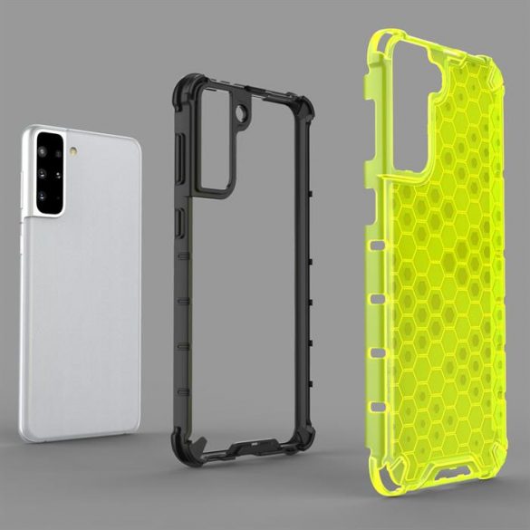 Honeycomb Husă Husă armură cu TPU Bumper pentru Samsung Galaxy S21+ 5G (S21 Plus 5G) albastru