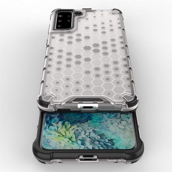 Honeycomb Husă Husă armură cu TPU Bumper pentru Samsung Galaxy S21+ 5G (S21 Plus 5G) albastru