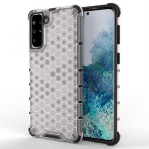 Honeycomb Husă Husă armură cu TPU Bumper pentru Samsung Galaxy S21+ 5G (S21 Plus 5G) transparent