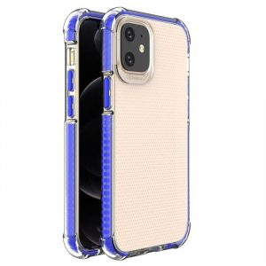 Husa de protectie rezistenta din gel Spring Armor transparent TPU cu cadru colorat pentru iPhone 12 mini albastru