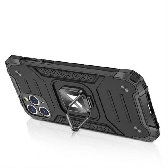 Wozinsky Ring Armor Husă Kickstand Tough Rugged Husă pentru iPhone 11 Pro roz