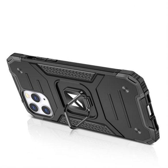 Wozinsky Ring Armor Husă Kickstand Tough Rugged Husă pentru iPhone 12 Pro Max roșu