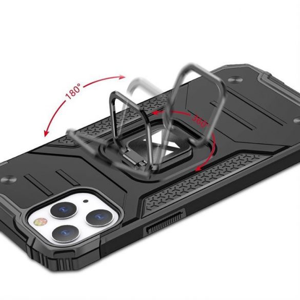 Wozinsky Ring Armor Husă Kickstand Tough Rugged Husă pentru iPhone 12 Pro Max roșu