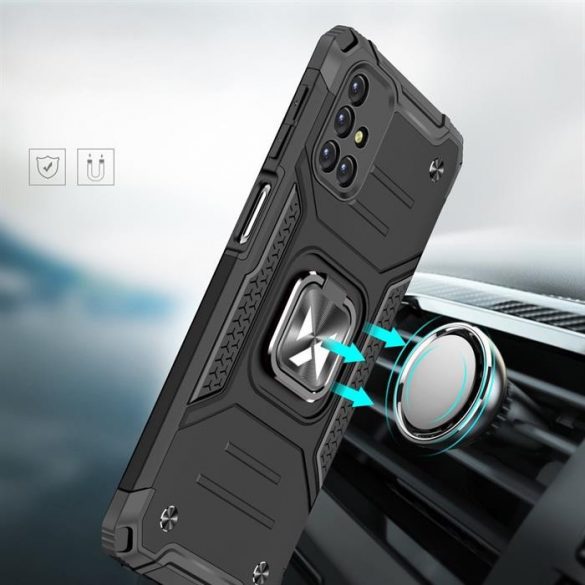 Wozinsky Ring Armor Husă Kickstand Tough Rugged Husă pentru Samsung Galaxy M31s albastru