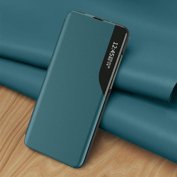 Eco Leather View Husă elegant husă de tip bibliotecă cu suport pentru Samsung Galaxy A02s EU albastru