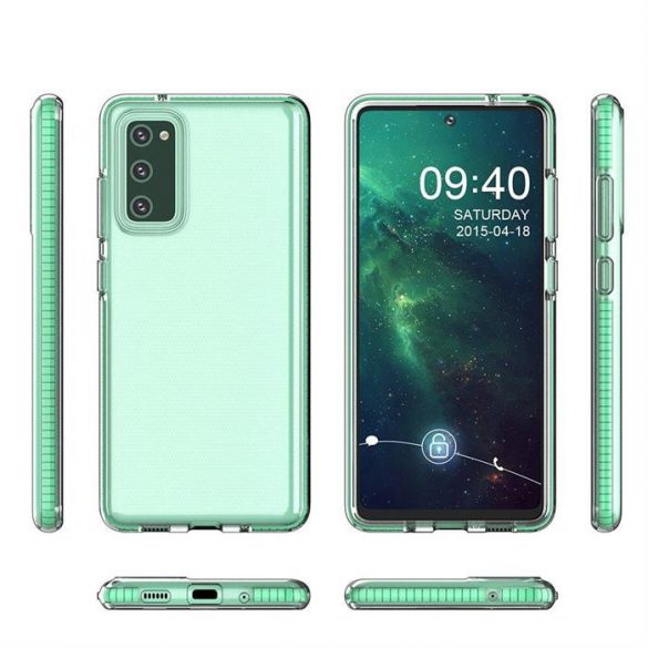 Spring husă clar TPU gel Husă de protecție cu cadru colorat pentru Samsung Galaxy S21 5G galben