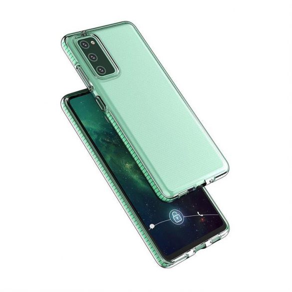 Spring husă clar TPU gel Husă de protecție cu cadru colorat pentru Samsung Galaxy S21 5G galben