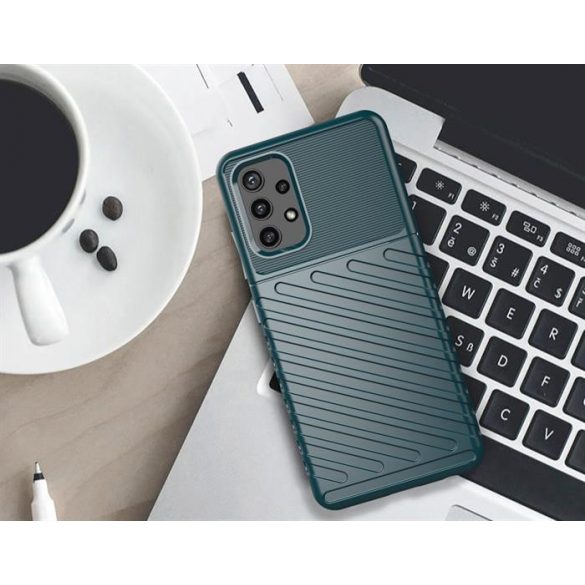 Thunder Case Husă flexibilă, rezistentă, TPU, pentru Samsung Galaxy A72 4G verde