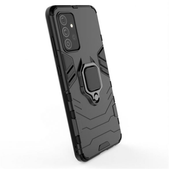 Husă Ring Armor Husă Kickstand Tough Rugged Husă pentru Samsung Galaxy A72 4G negru