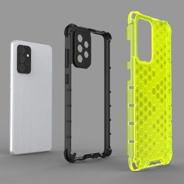 Honeycomb  Husă blindată cu TPU Bumper pentru Samsung Galaxy A72 4G negru