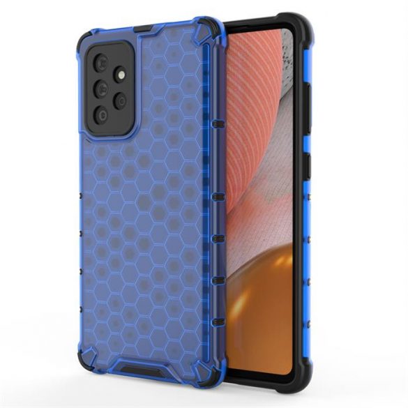 Honeycomb husă Husă blindată cu TPU Bumper pentru Samsung Galaxy A72 4G albastru