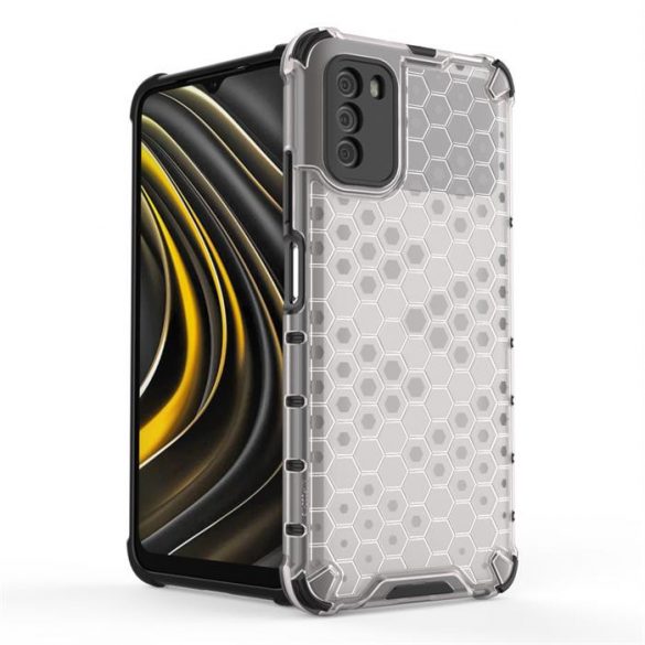 Honeycomb Husă Husă de armură cu TPU Bumper pentru Xiaomi Poco M3 transparent