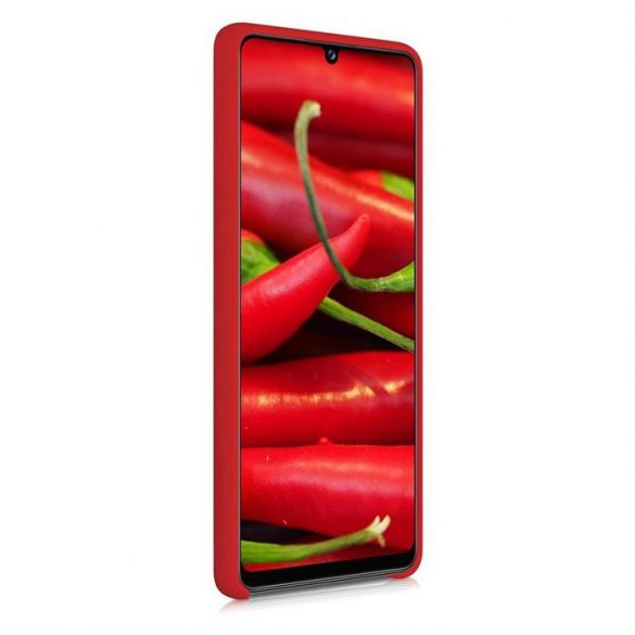 Husa din silicon Husa flexibila moale din cauciuc pentru Samsung Galaxy A42 5G rosie