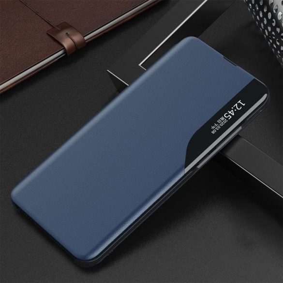 Eco Leather View HusăHusăelegantă tip bibliotecă cu suport pentru Samsung Galaxy A72 4G albastru