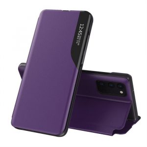 Eco Leather View HusăHusăelegantă tip bibliotecă cu suport pentru Samsung Galaxy A72 4G violet