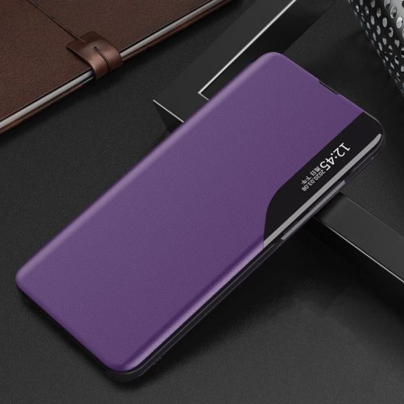 Eco Leather View HusăHusăelegantă tip bibliotecă cu suport pentru Samsung Galaxy A72 4G violet