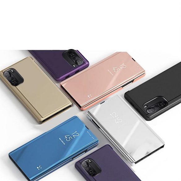 Husa Clear View pentru Xiaomi Redmi K40 Pro+ / K40 Pro / K40 / Poco F3 roz