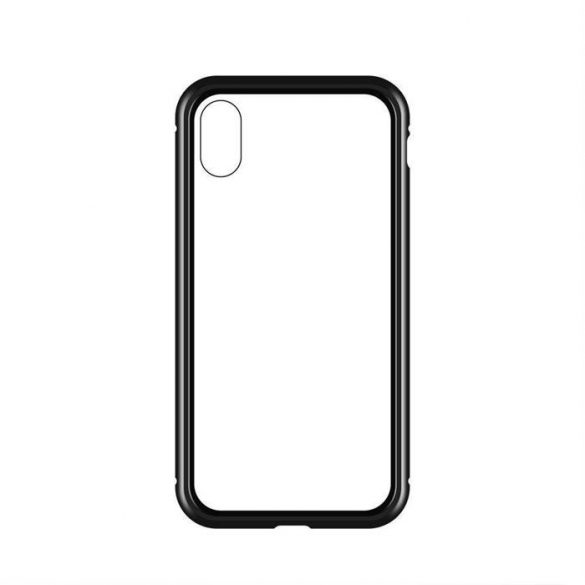 Wozinsky Full Magnetic Husă Full Body Front și Husă spate cu sticlă încorporată pentru Vivo X60 negru-transparent