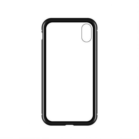 Wozinsky Full Magnetic Husă Full Body Front și Husă spate cu sticlă încorporată pentru Vivo X60 negru-transparent