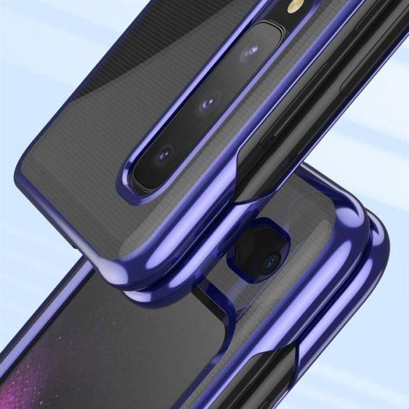 Carcasă placare Carcasă rigidă Cadru galvanizat Husă pentru Samsung Galaxy Fold albastru