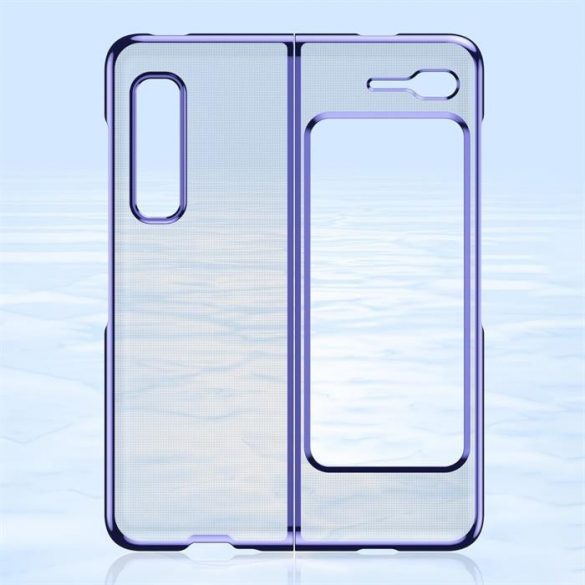 Carcasă placare Carcasă rigidă Cadru galvanizat Husă pentru Samsung Galaxy Fold albastru