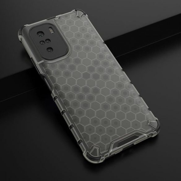 Honeycomb Husă Husă de armură cu TPU Bumper pentru Xiaomi Redmi K40 Pro + / K40 Pro / K40 / Poco F3 negru