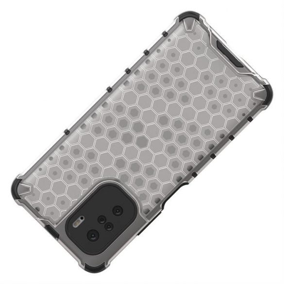 Honeycomb Husă Husă de armură cu TPU Bumper pentru Xiaomi Redmi K40 Pro + / K40 Pro / K40 / Poco F3 negru