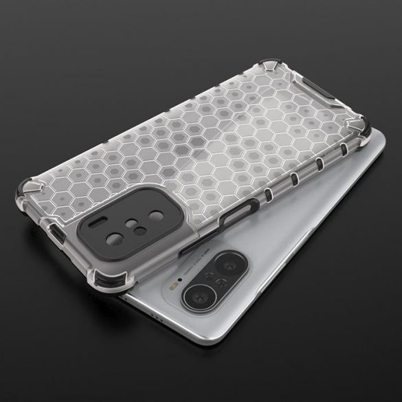 Honeycomb Husă Husă de armură cu TPU Bumper pentru Xiaomi Redmi K40 Pro + / K40 Pro / K40 / Poco F3 negru