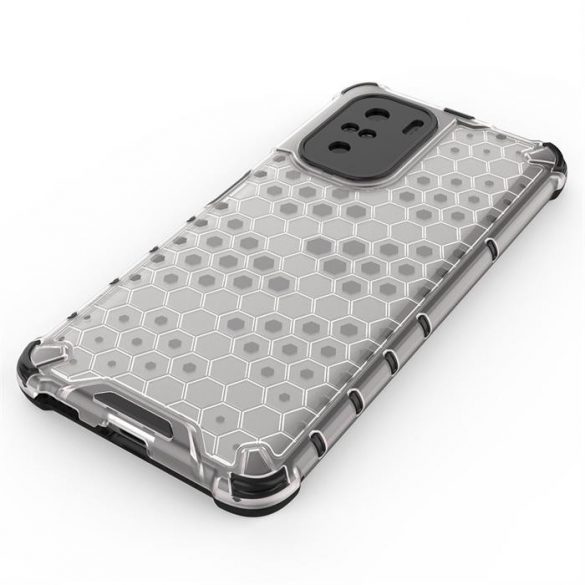 Honeycomb Husă Husă de armură cu TPU Bumper pentru Xiaomi Redmi K40 Pro + / K40 Pro / K40 / Poco F3 negru