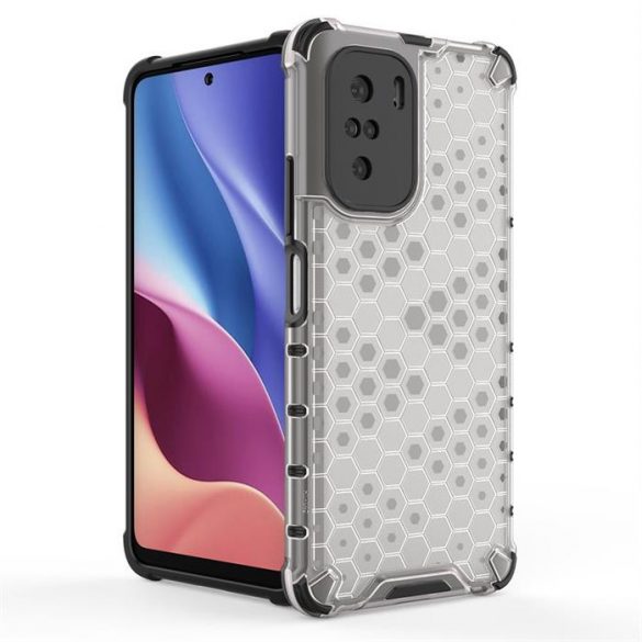 Honeycomb Husă Husă de armură cu TPU Bumper pentru Xiaomi Redmi K40 Pro + / K40 Pro / K40 / Poco F3 albastru