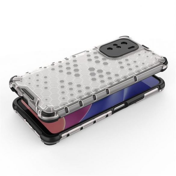 Honeycomb Husă Husă de armură cu TPU Bumper pentru Xiaomi Redmi K40 Pro + / K40 Pro / K40 / Poco F3 albastru