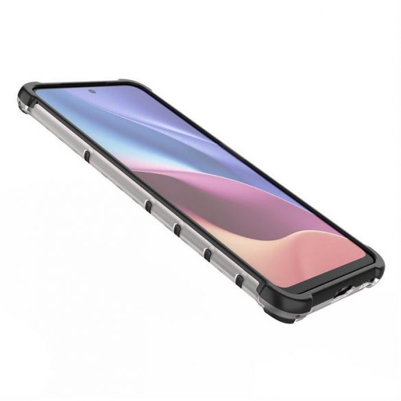 Honeycomb Husă Husă de armură cu TPU Bumper pentru Xiaomi Redmi K40 Pro + / K40 Pro / K40 / Poco F3 transparent