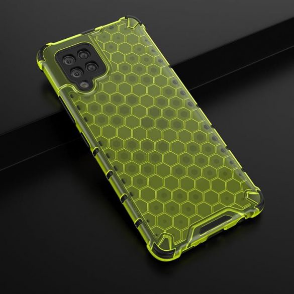 Husa de tip fagure cu armura cu bara de protectie TPU pentru Samsung Galaxy A42 5G verde