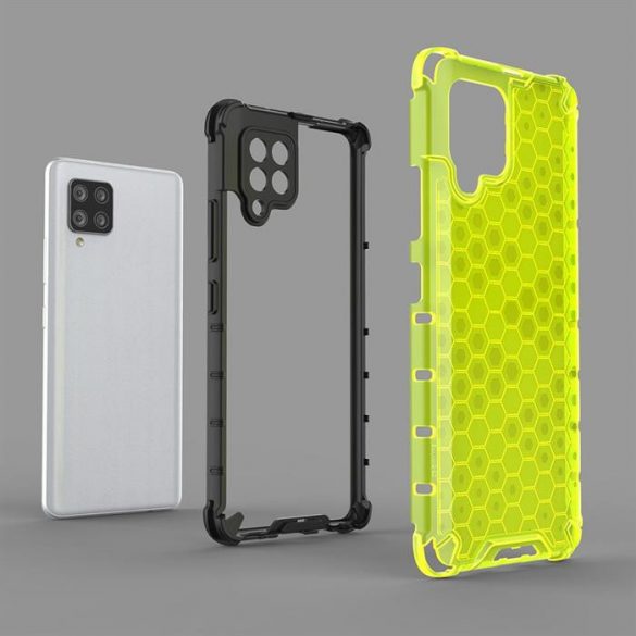 Husa de tip fagure cu armura cu bara de protectie TPU pentru Samsung Galaxy A42 5G verde