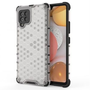 Husa armura Fagure cu TPU Bumper pentru Samsung Galaxy A42 5G transparent