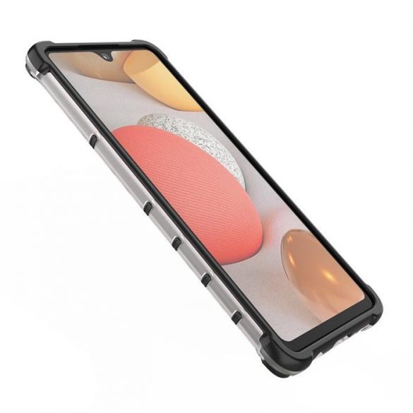 Husa armura Fagure cu TPU Bumper pentru Samsung Galaxy A42 5G transparent