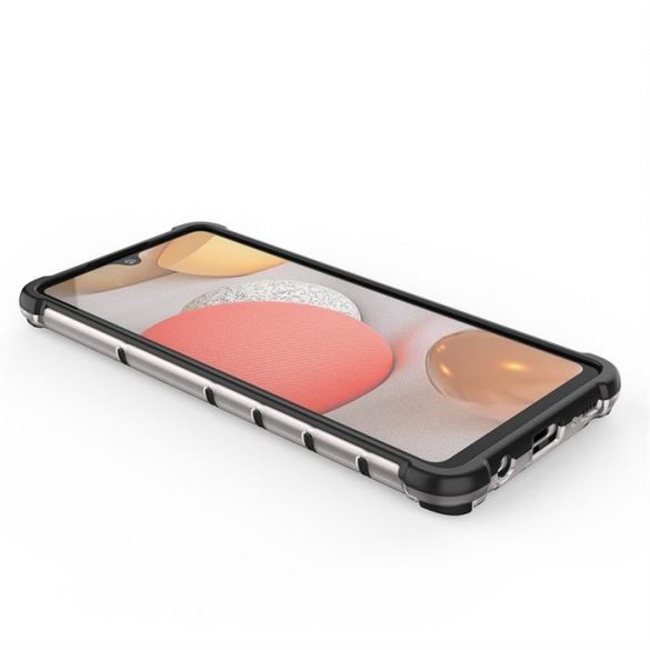 Husa armura Fagure cu TPU Bumper pentru Samsung Galaxy A42 5G transparent