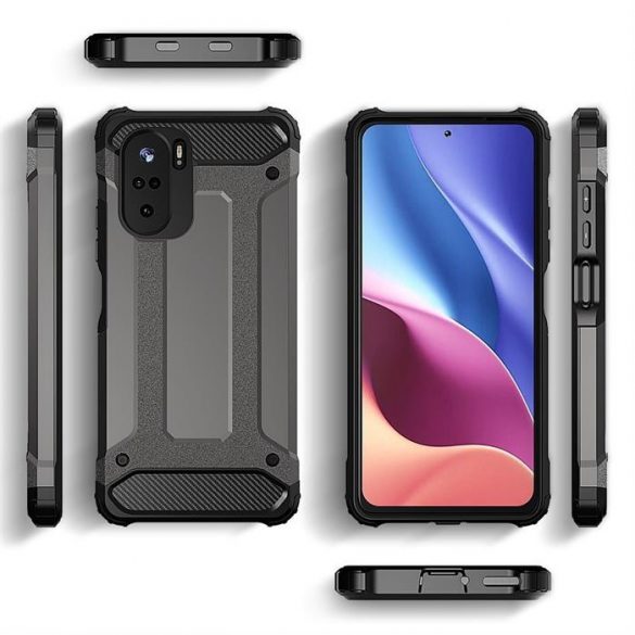 Hybrid Armor Husă Tough Rugged Husă pentru Xiaomi Redmi K40 Pro + / K40 Pro / K40 / Poco F3 de aur