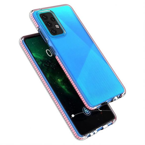 Spring Husă Gel Husă cu cadru de culoare pentru Samsung Galaxy A52s 5G / A52 5G / A52 4G negru