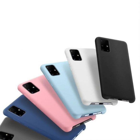 Spring Husă clar TPU gel Husă de protecție cu cadru colorat pentru Samsung Galaxy A12 / Galaxy M12 negru