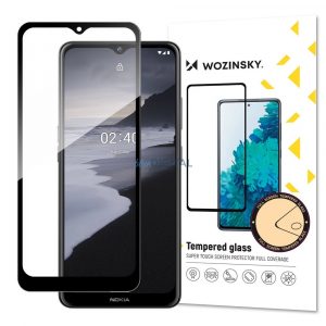 Wozinsky Tempered sticlă Full Glue Super Tough Screen protecțieFull Husăaged cu cadru Husă Friendly pentru Nokia 2.4 negru