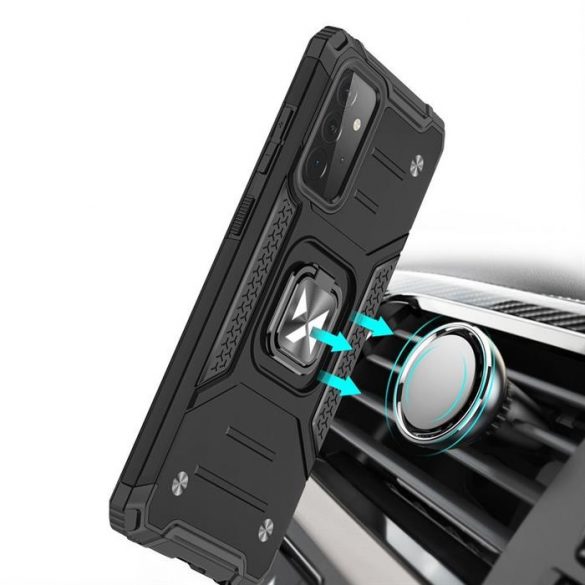 Wozinsky Ring Armor Husă Kickstand Tough Rugged Husă pentru Samsung Galaxy A72 4G roz