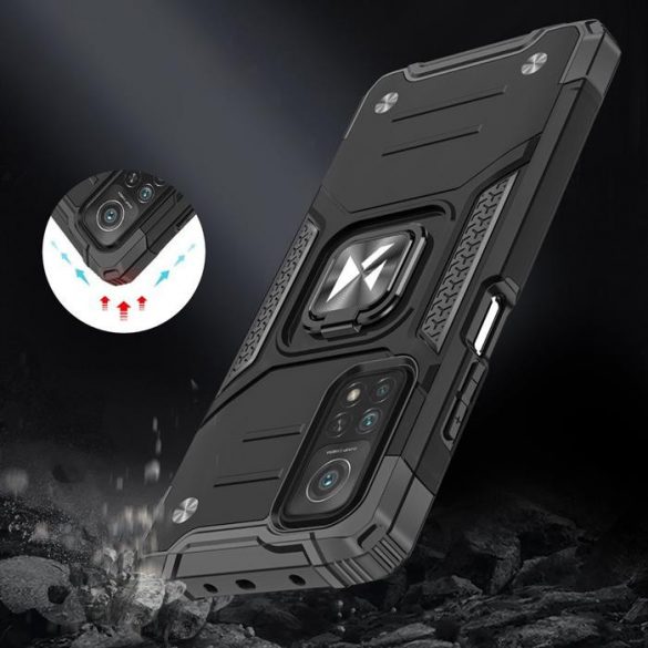 Wozinsky Ring Armor Husă Kickstand Tough Rugged Husă pentru Samsung Galaxy A72 4G roz