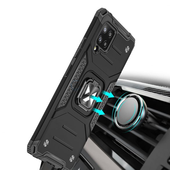 Wozinsky Ring Armor Husă Kickstand Tough Rugged Husă pentru Samsung Galaxy A42 5G argint