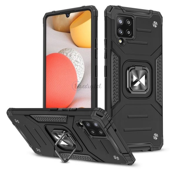 Wozinsky Ring Armor Husă Kickstand Tough Rugged Husă pentru Samsung Galaxy A42 5G negru