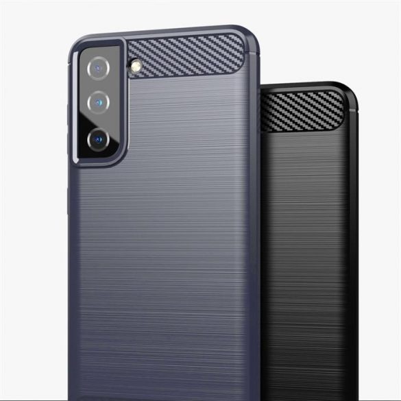 Husă din carbon cu Husă flexibil TPU pentru Samsung Galaxy S21 FE negru