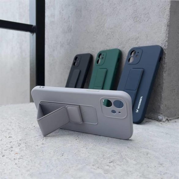 Husa Wozinsky Kickstand Husa flexibila din silicon cu suport iPhone XS Max negru